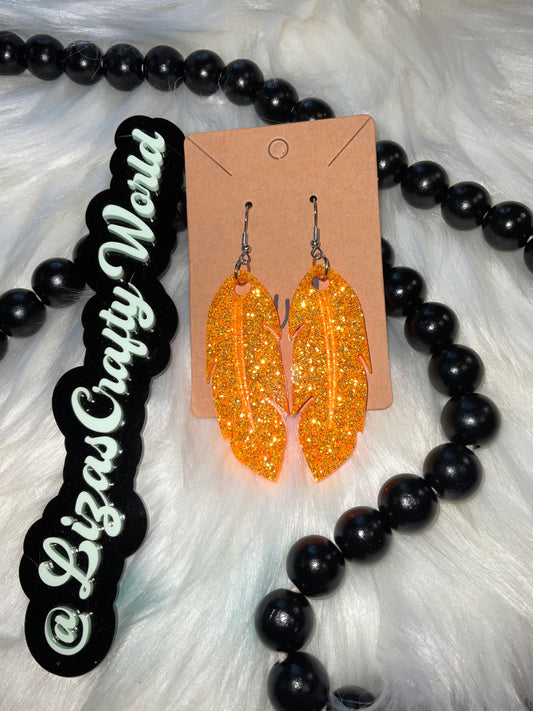 Electric Orange Earrings