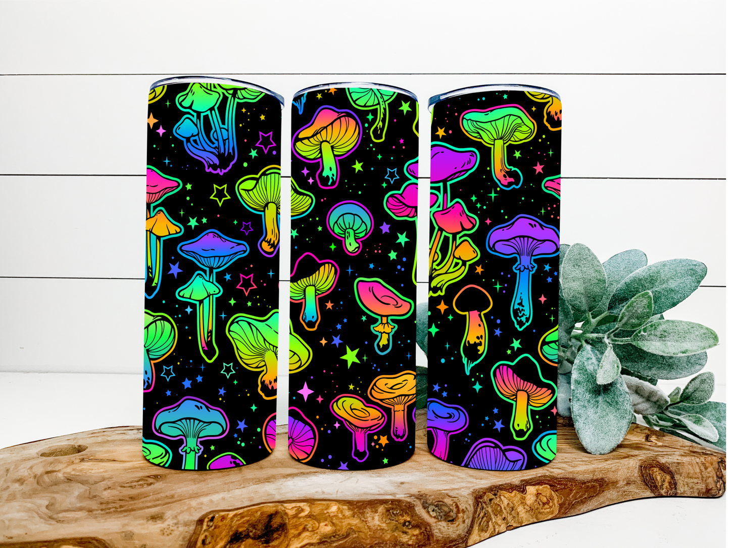 Neon Mushroom Sublimation - Pick Your Size